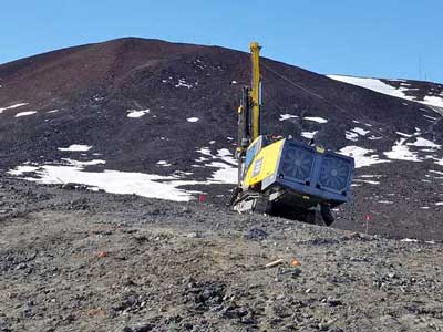 A rock drill at work